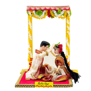 South Indian Wedding Doll Set – Jeelakarra Bellam Ritual Scene